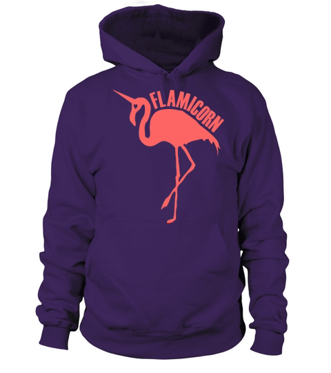 flamingo unicorn hybrid creature hybrids dark pink Women's Hoodie