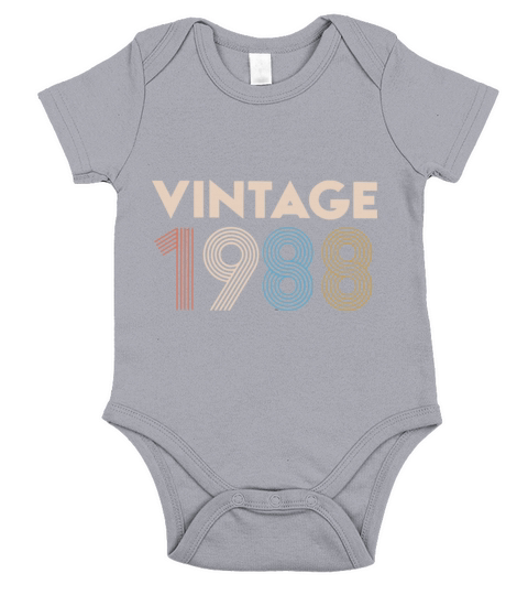 vintage 1988 number 29th year gift men women birth Short Sleeve Baby One-Piece