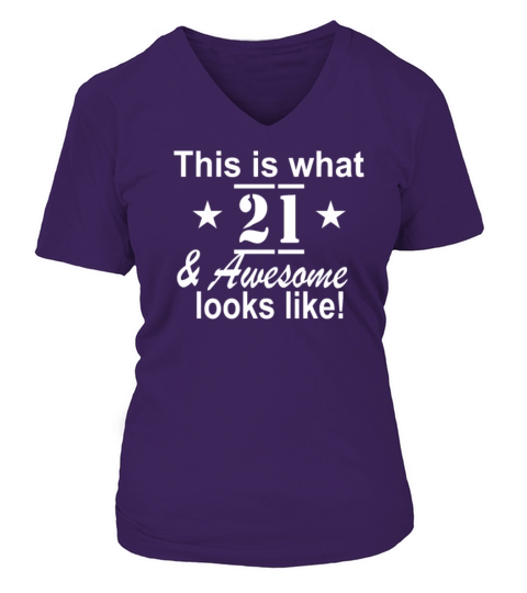21st Birthday T Shirt Women's V-Neck T-shirt
