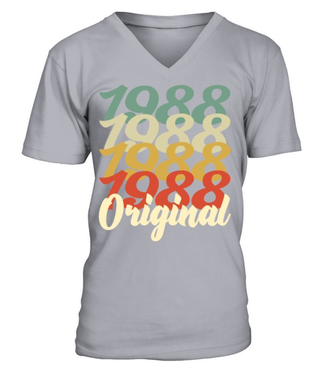 1988 retro present 32 birthday Men's V-Neck T-shirt