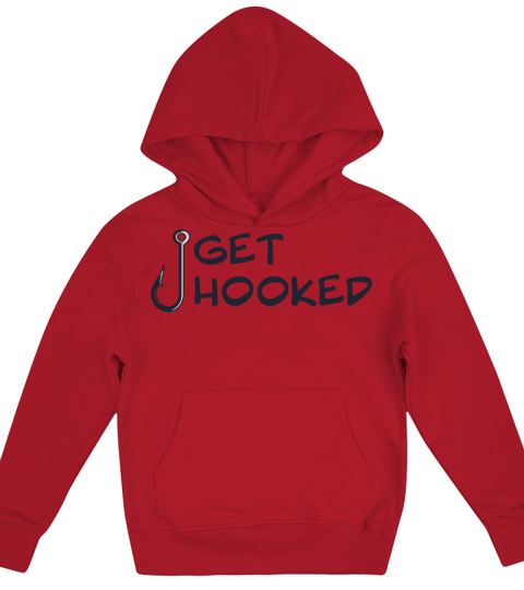 Cool funny get hooked fishing outdoor design gift Kids Hoodie