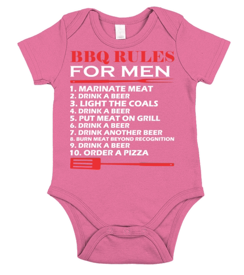 BBQ Rules For Men Drink A Beer Barbecue Short Sleeve Baby One-Piece