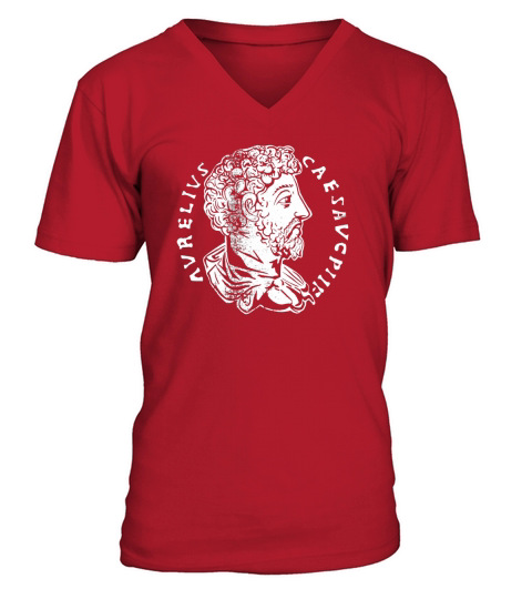 Stoicism Marcus Aurelius Ancient Roman Coin Stoic V-Neck T-shirt