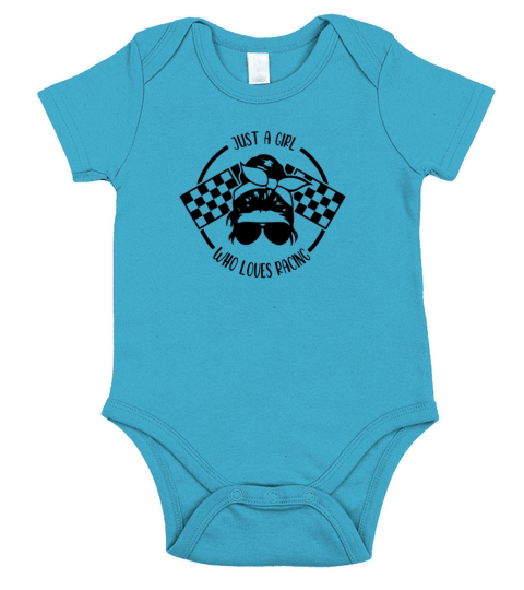 Just a Girl Who Loves Racing Short Sleeve Baby One-Piece