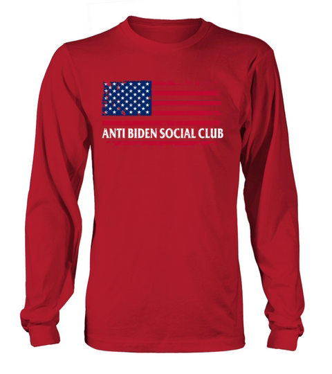 Anti Biden Social Club American Flag Retro Vintage Women's Long Sleeve