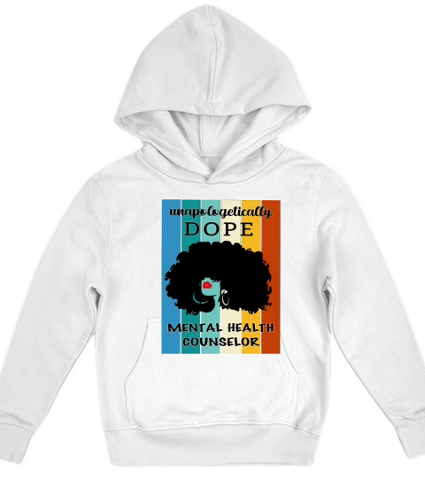 Unapologetically Dope Mental Health Counselor Kids Hoodie