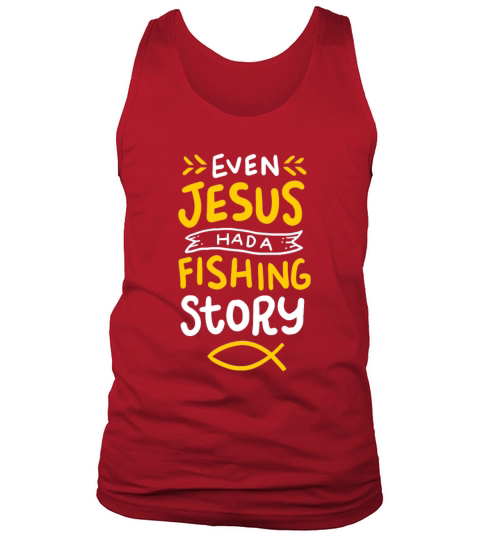 Funny Jesus Church Bible Fish Angling Carp Gift Men's Tank Top