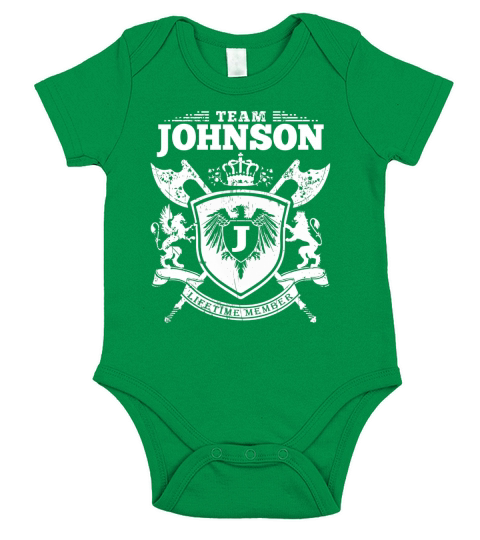 Team Johnson  Lifetime Member Short Sleeve Baby One-Piece