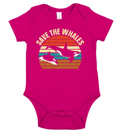 Save The Whales Orca Marine Biologist Short Sleeve Baby One-Piece