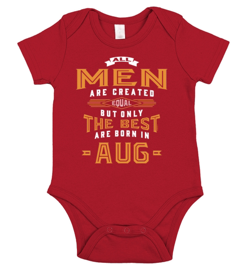 Born in August Short Sleeve Baby One-Piece