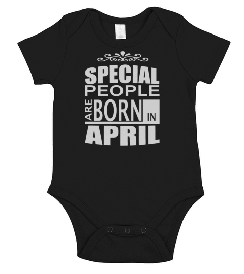 born in april Short Sleeve Baby One-Piece
