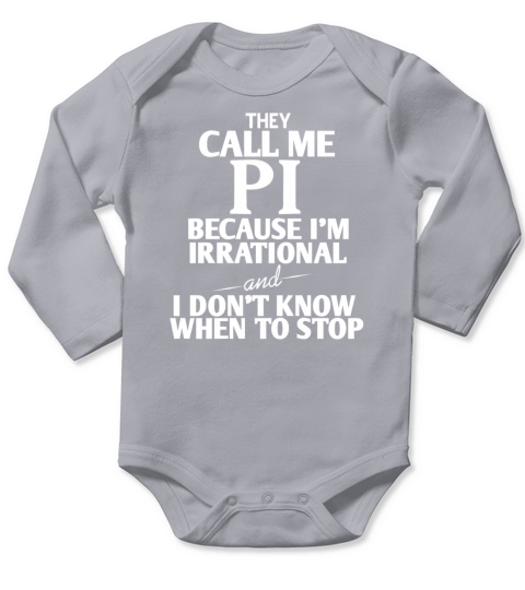 Pi Day Long Sleeve Baby One-Piece