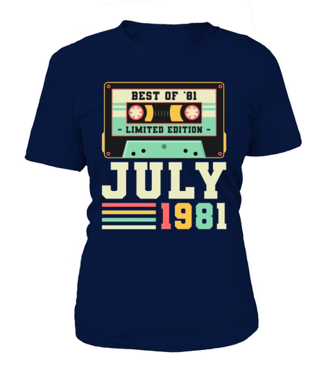40th Birthday July Gift Vintage 1981 40 Years Women's T-Shirt