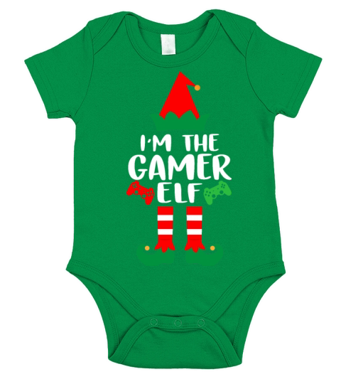 Im The Gamer Elf Matching Family Group Christmas Short Sleeve Baby One-Piece