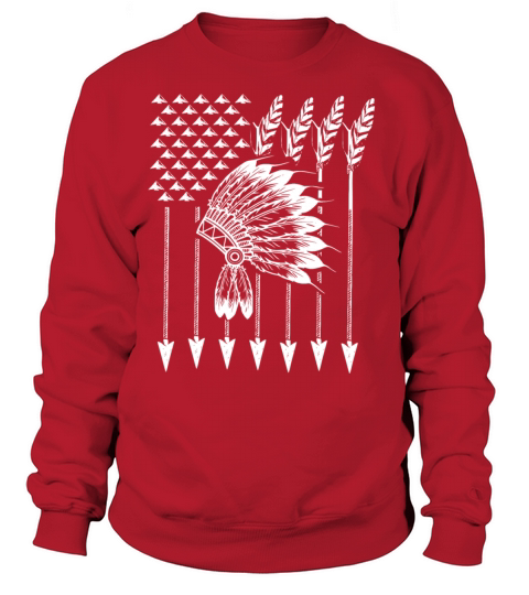 Cool Native American Arrow And Teepee Flag Shirt F Women's Sweatshirt
