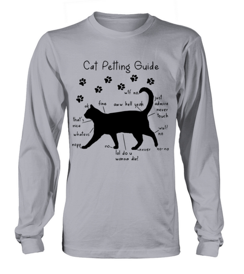 cat petting guide that is nice whatevs nope wanna Men's Long Sleeve