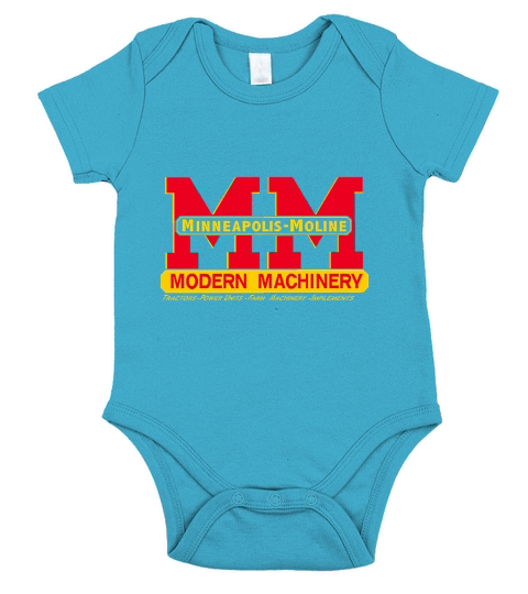 Minneapolis Moline Farm Engine Short Sleeve Baby One-Piece