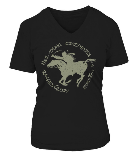Neil Yuong Crazy Horse V-neck T-Shirt Woman