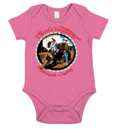 Merle Haggard - Motorcycle Cowboy Short Sleeve Baby One-Piece