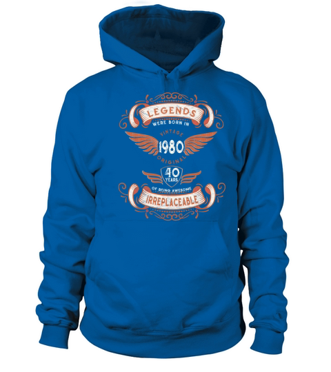 Born 1980 Vintage - 40th Birthday Present Men's Hoodie