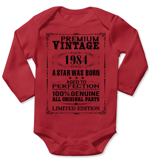 PREMIUM VINTAGE 1984 Long Sleeve Baby One-Piece