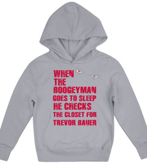 Trevor Bauer Cleveland Baseball Sports Boogeyman Kids Hoodie