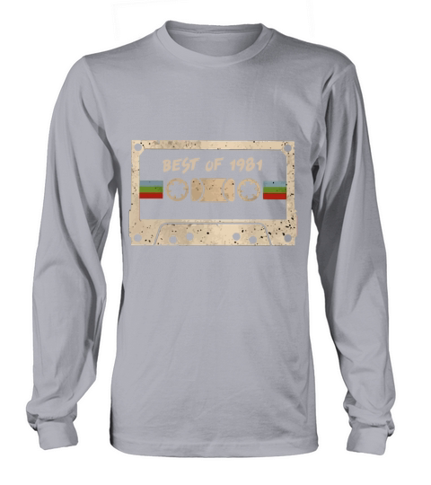best of 1981 hipster vintage colors birthday Men's Long Sleeve
