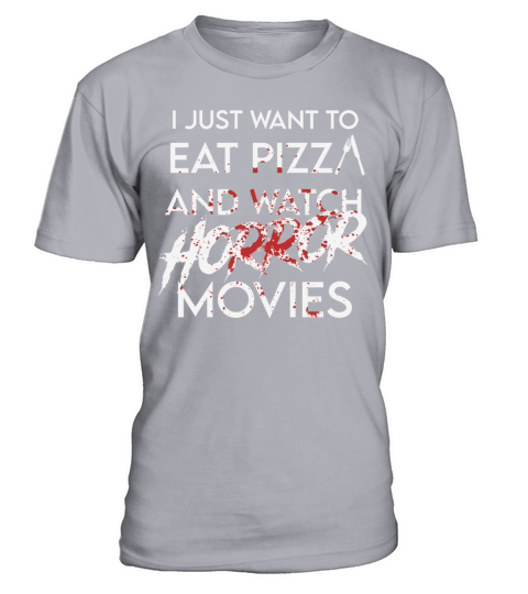 Funny Horror Movie Fan Halloween Pizza Men's T-Shirt