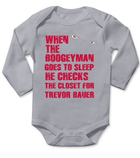 Trevor Bauer Cleveland Baseball Sports Boogeyman Long Sleeve Baby One-Piece