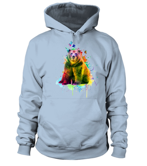 Funny Bear Brown Bear Watercolour Gift Women's Hoodie