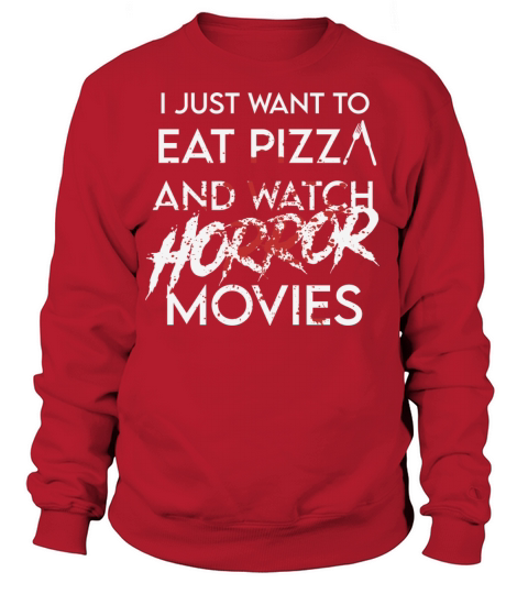 Funny Horror Movie Fan Halloween Pizza Women's Sweatshirt