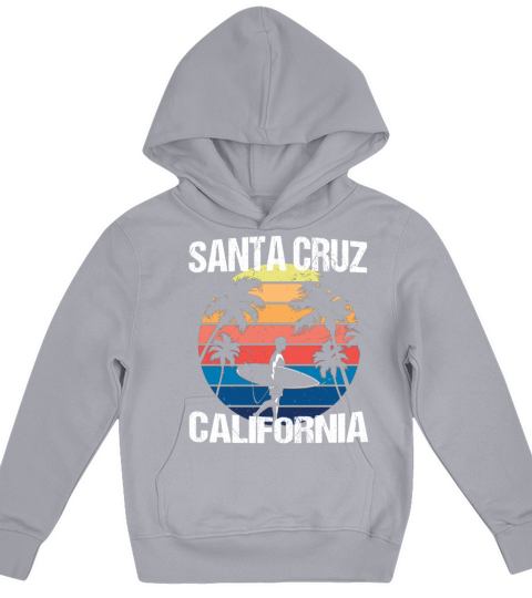 Santa Cruz California Surfing Beach Gift Idea Kids Hoodie