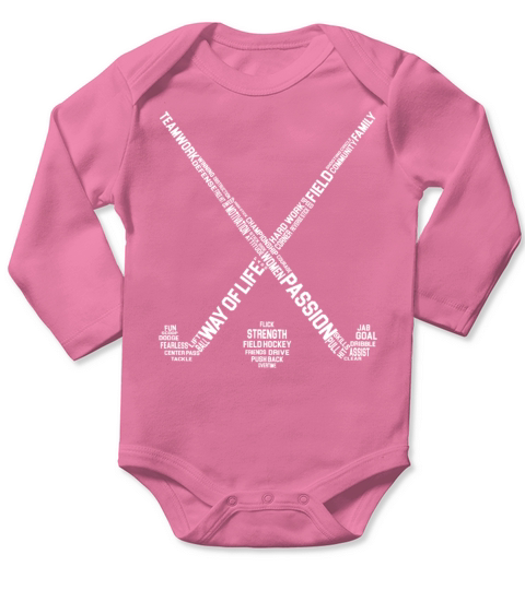 Field Hockey Textual Figure Long Sleeve Baby One-Piece