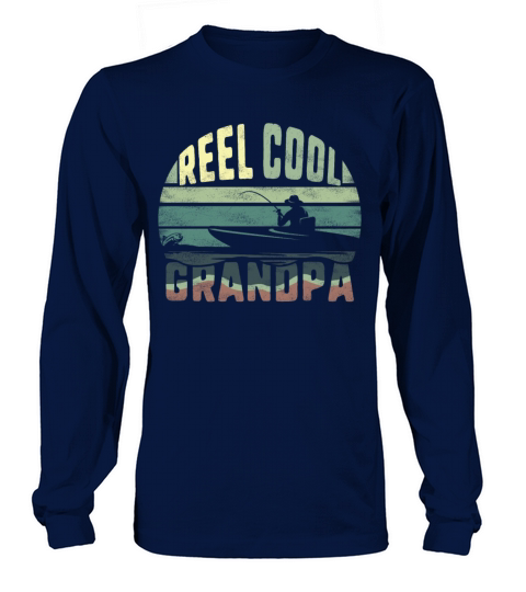 Fishing Reel Cool Grandpa Vintage Sunset Fathers Women's Long Sleeve