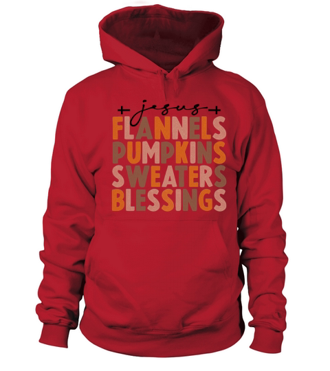 Jesus Flannels Pumpkins Sweaters Blessings Women's Hoodie
