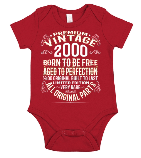 PREMIUM VINTAGE 2000 Short Sleeve Baby One-Piece