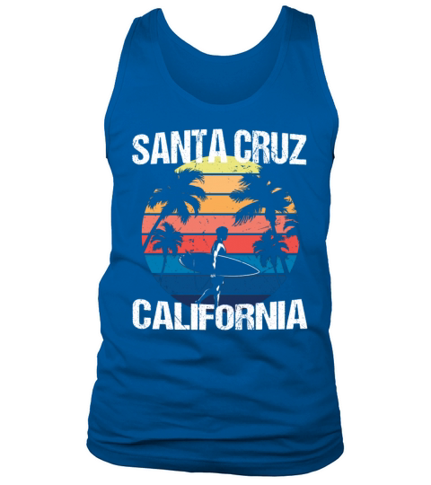 Santa Cruz California Surfing Beach Gift Idea Men's Tank Top