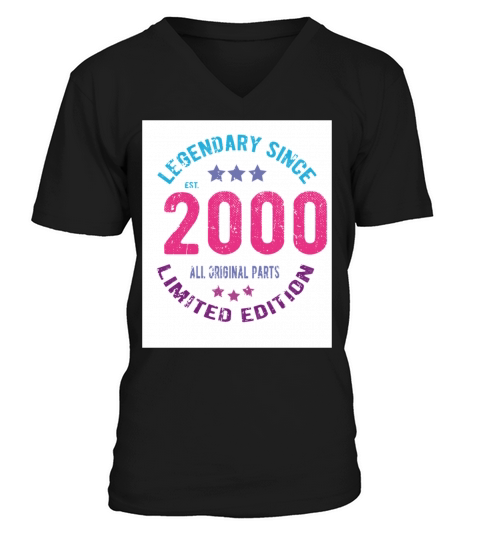 2000 Vintage Birthday Men's V-Neck T-shirt