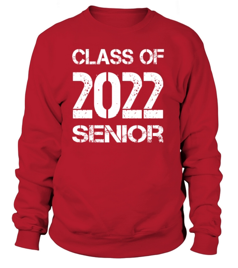 Class of 2022 senior white distressed Women's Sweatshirt