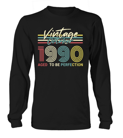 Gift Retro 1990 In October Women's Long Sleeve