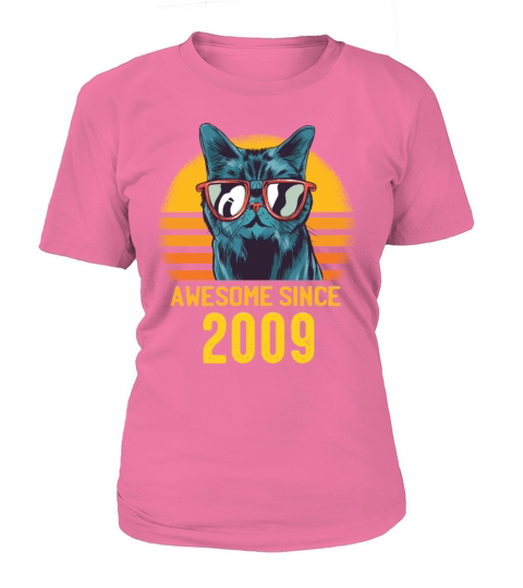 Cats Birthday Awesome Since 2009 Funny Gift Women's T-Shirt