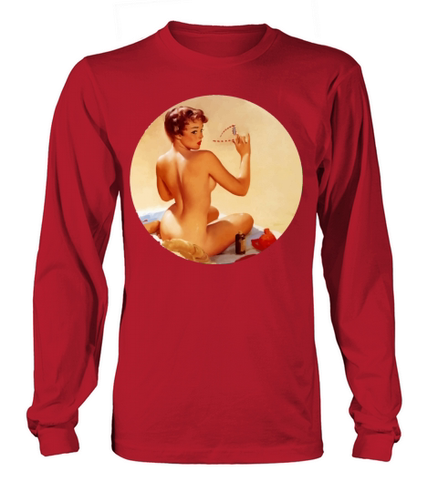 Erotic vintage retro pin up girl Women's Long Sleeve