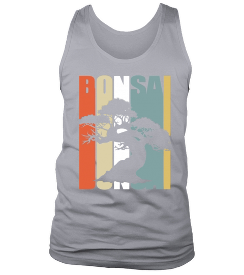 Bonsai Tree Vintage Retro Colorful Japanese Garden Men's Tank Top