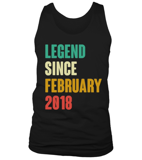 February 2018 4th Birthday 4 Years Old Bday Gift Men's Tank Top