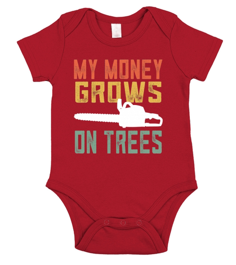 Vintage Arborist My Money Grows On Trees Short Sleeve Baby One-Piece