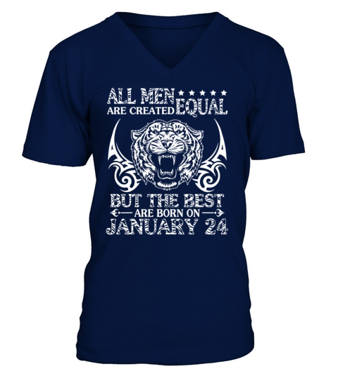 All Men Are Created Equal The Best Are Born On Jan Men's V-Neck T-shirt