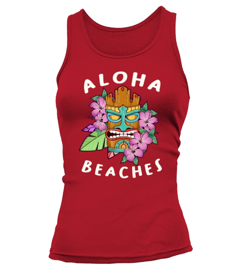 Funny Aloha Beaches Tiki Gift Design Hawaiian Women's Tank Top