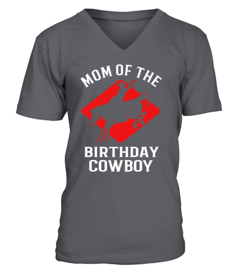Mom Of The Birthday Cowboy Cute Rodeo For Women Men's V-Neck T-shirt