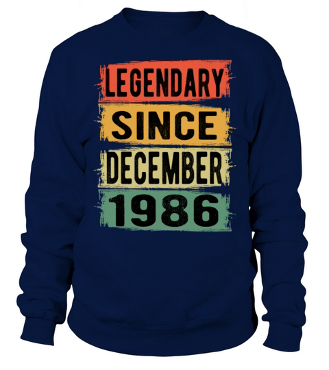 Birthday Retro Legendary December 1986 Men's Sweatshirt