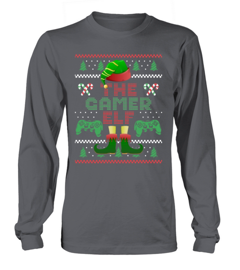 Video Gaming Elves The Gamer Elf Christmas Elf Women's Long Sleeve